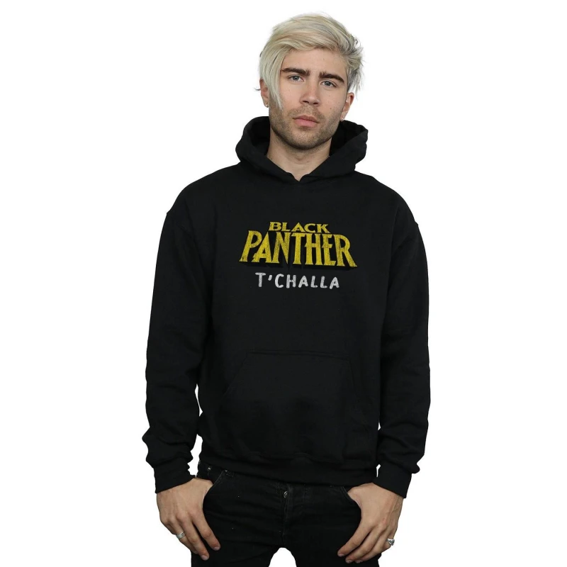 Image of Marvel Marvel Men Black Panther AKA T'Challa Hoodie Size: Small Black S Male 5059114852963