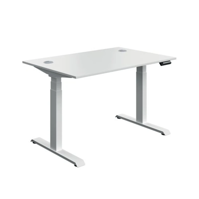 Image of Serrion Dual Motor Sit/Stand Desk 1200x800x630-1290mm White/White KF800336