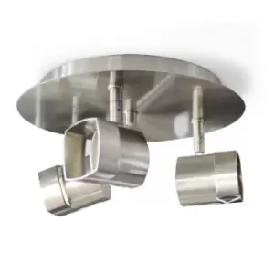 Image of Moka 3-Light Ceiling Spotlight Plate Nickel
