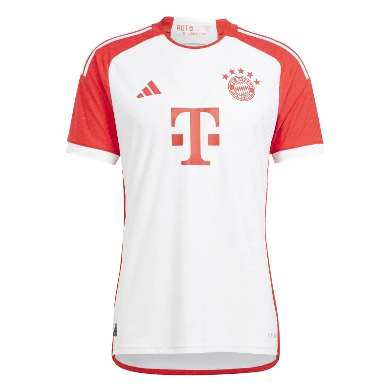 Image of adidas Bayern Munich Authentic Home Shirt 2023 2024 Adults White male XS