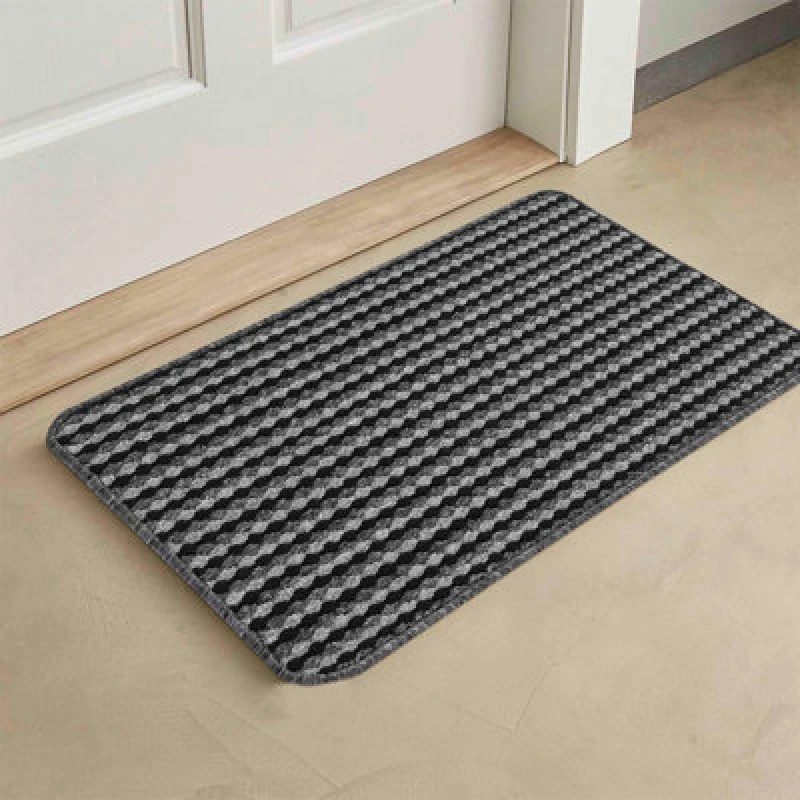 Image of Eden Non Slip Washable Dirt Trapper Indoor Doormat - Kitchen Mats - Floor Mats - Anthracite 57X120 Cm