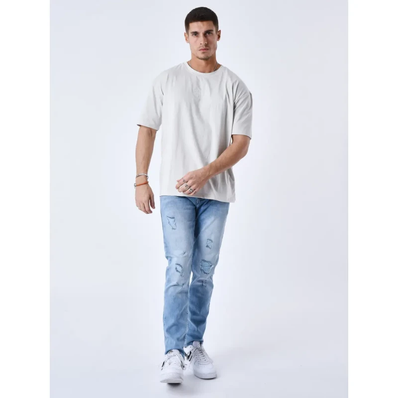 Image of Project X Paris Embroidered logo T-Shirt Project X Paris Gris Male XS T231014_GGW