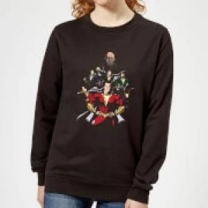 Image of Shazam Team Up Womens Sweatshirt - Black - M