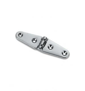 Image of Oval Double Tail Hinges in Brass or Chromium plated