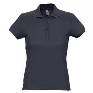 Image of SOLS Womens/Ladies Passion Pique Short Sleeve Polo Shirt (S) (Navy)