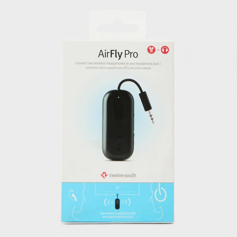 Image of Twelve South Airfly Pro Bluetooth Wireless Audio Receiver For 3.5mm Aux Jack Ports - Black - 12-2010