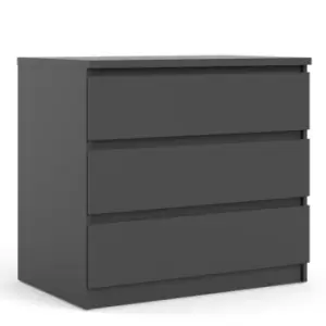 Image of Naia Chest Of 3 Drawers In Black Matt