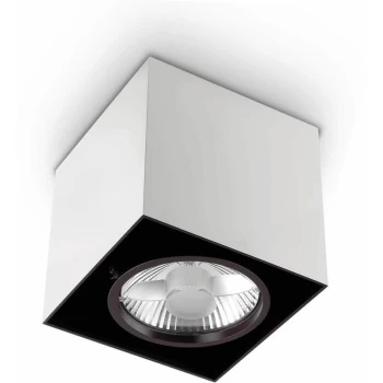 Image of Ideal Lux Mood - 1 Light Large Square Surface Mounted Downlight White, GU10
