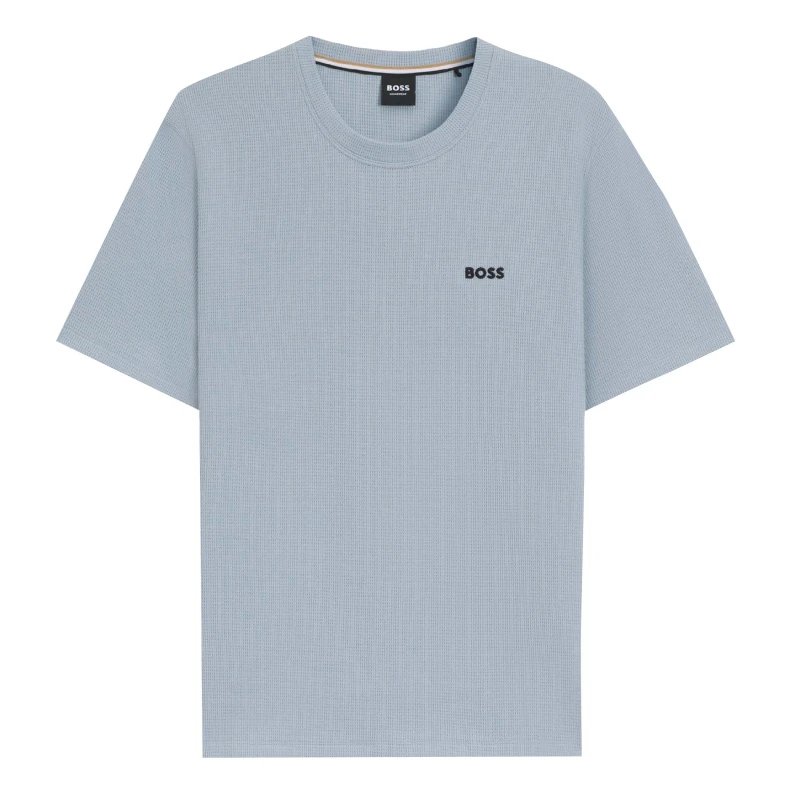 Image of Boss Waffle Knit Pyjama T-Shirt Blue male S