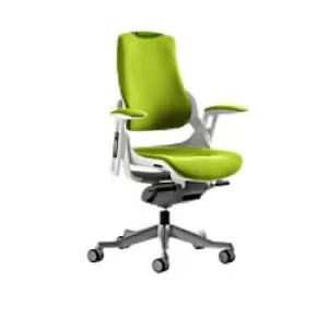 Image of Dynamic Synchro Tilt Executive Chair Height Adjustable Arms Zure Myrrh Green Seat With Headrest High Back