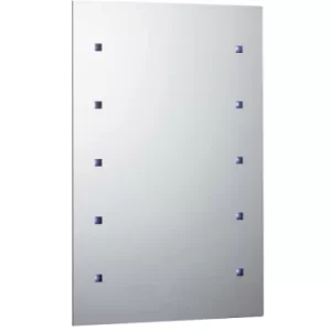 Image of Rectangular 10 Light Battery Operated LED Mirror 300mm x 450mm