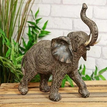 Image of Naturecraft Collection - Elephant with Trunk Raised Figurine