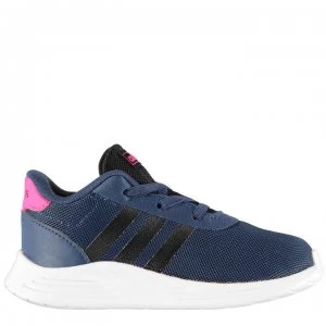 Image of adidas Lite Racer 2 Infant Girls Trainers - Navy/Blk/Pink