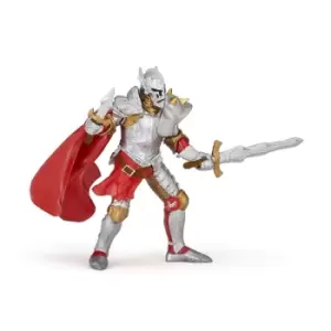 Image of PAPO Fantasy World Knight with Iron Mask Toy Figure, Three Years or Above, Silver/Red (36031)