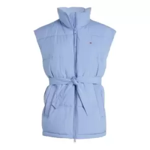 Image of Tommy Jeans Tjw Belted Padded Vest - Blue