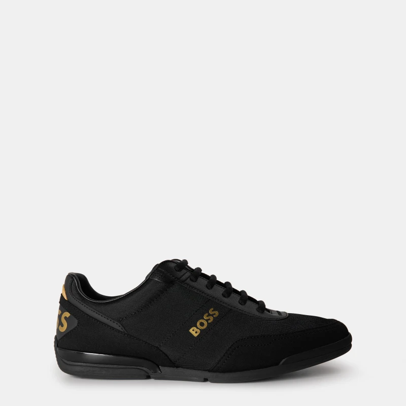 Image of Boss Saturn Low-Top Trainers Black/Gold 007 male 5 (39)