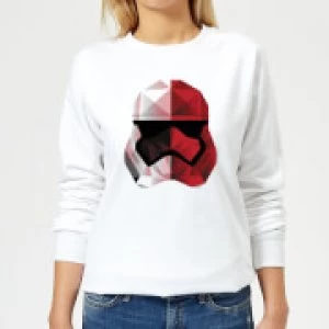 Image of Star Wars Cubist Trooper Helmet White Womens Sweatshirt - White - M
