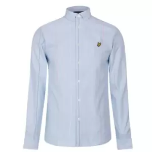 Image of Lyle and Scott Lyle And Scott Vertical Stripe Shirt - Blue