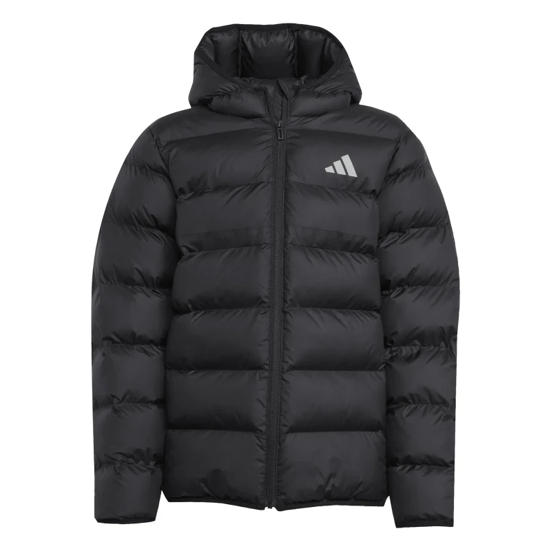 Image of Adidas SPORTSWEAR Hooded Padded Jacket Black Baby 9/10Y (132 to 138CM);15/16Y (159 to 162CM);13/14Y (153 to 156CM);11/12Y (144 to 150CM)