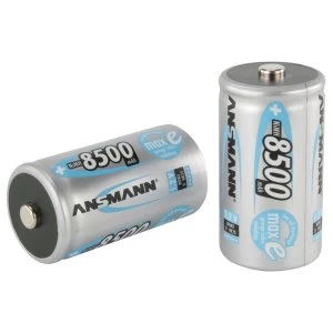 Image of ANSMANN MaxE D Ni-MH Rechargeable Battery 8500mAh 1.2V Pack of 2