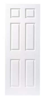 Image of Wickes Woburn Internal Fire Door White Grained Moulded 6 panel 1981x762mm