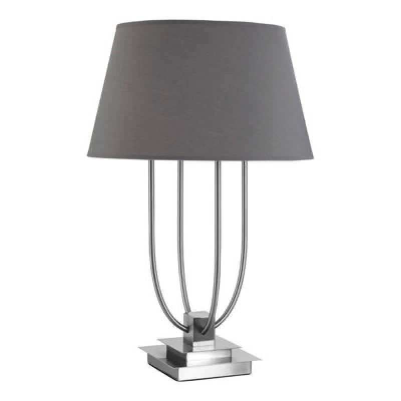 Image of Premier Housewares Interiors by Premier Regents Park Table Lamp Silver