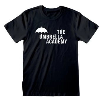 Image of Umbrella Academy - Logo Unisex Medium T-Shirt - Black