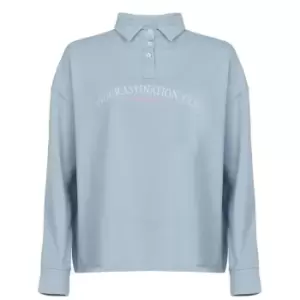 Image of Skinny Dip Procrastination Polo Shirt - Blue
