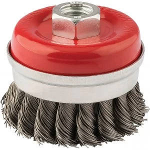 Image of Draper Twist Knot Wire Cup Brush 60mm M14 Thread