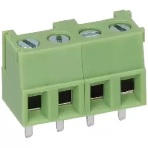 Image of TruConnect 211823 3.81mm 4 Way Low Profile Rising Clamp Terminal Block