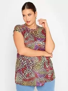 Image of Yours Boxy Vest Hot Animal Mix, Pink, Size 26-28, Women