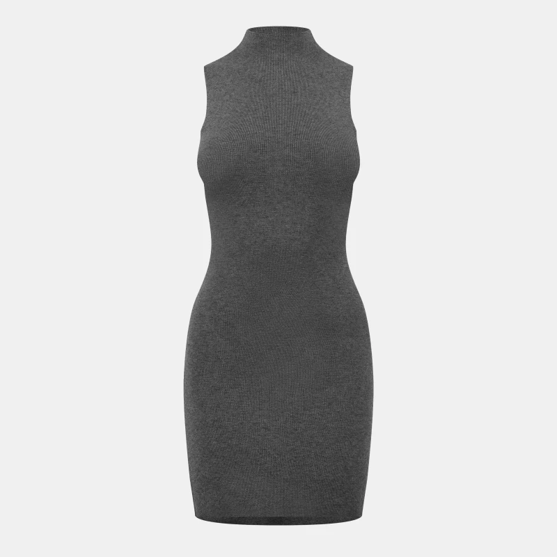 Image of Jack Wills High Neck Mini Dress - Grey Grey 6