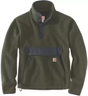 Image of Carhartt Relaxed Fit Fleece Pullover, green Size M green, Size M