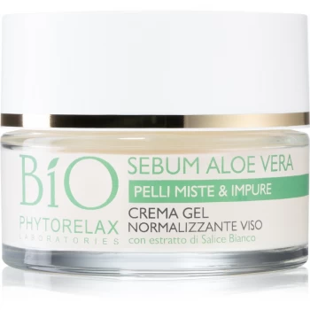 Image of Phytorelax Laboratories Bio Sebum Aloe Vera Hydro - Gel Cream To Reduce Oily Skin 50ml