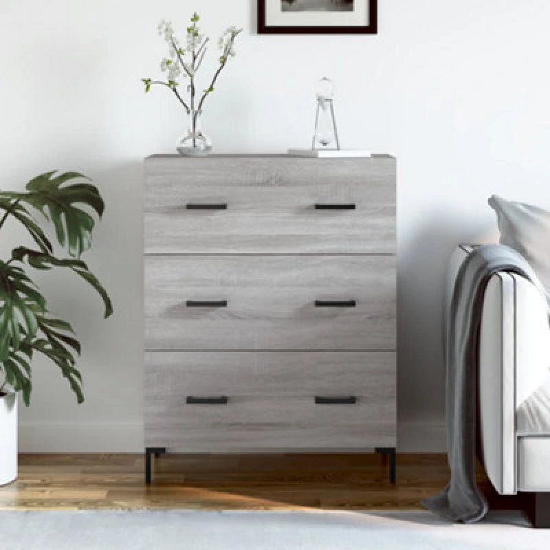 Image of Vidaxl Sideboard Grey Sonoma 69.5X34X90 Cm Engineered Wood