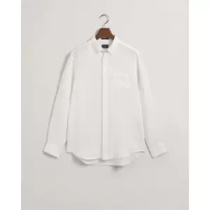 Image of Gant Reg Linen Shirt White S - White