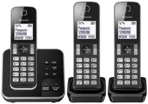 Image of Panasonic KX-TGD623 Cordless Phone w/ Answer Machine-Triple