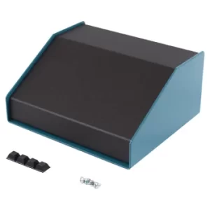 Image of Hammond 1456FE3BKBU Sloped Enclosure 146x165x81mm Aluminium Blue/Black