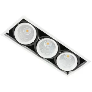 Image of Italux Vertico Triple 3000K - Modern Technical LED Recessed Ceiling White, Black, Warm White 3000K 4200lm
