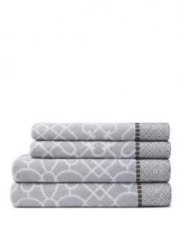 Image of Bianca Cottonsoft Cassia Border 4 Piece 100% Cotton Towel Bale