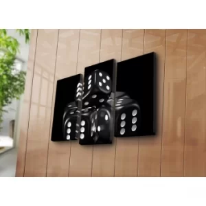 Image of 3KBPAT-16 Multicolor Decorative Canvas Painting (3 Pieces)