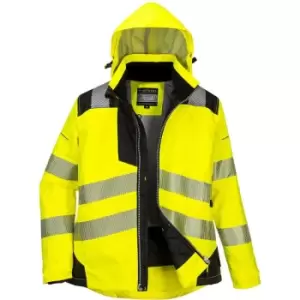 Image of PW382 Ladies Hi VisibilityYellow Sz 3XL Hi-Vis PW3 Winter Jacket - Hi Visibility Yellow - Portwest