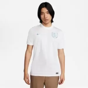 Image of Nike England Stadium Euro Home Shirt 2022 Mens Nike Dri-FIT - White