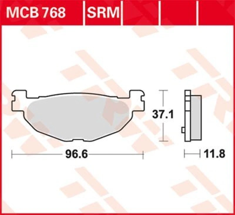 Image of TRW MCB768 Brake pad set Brake Pad Set,disc brake (402)