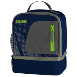 Image of Thermos Radiance Dual Compartment Insulated Lunch Kit, Navy Blue, 24cm