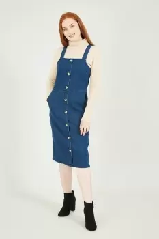 Image of Denim Pinafore Dress