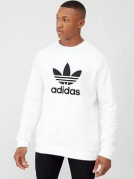 Image of Adidas Originals Trefoil Crew Neck Sweat - White