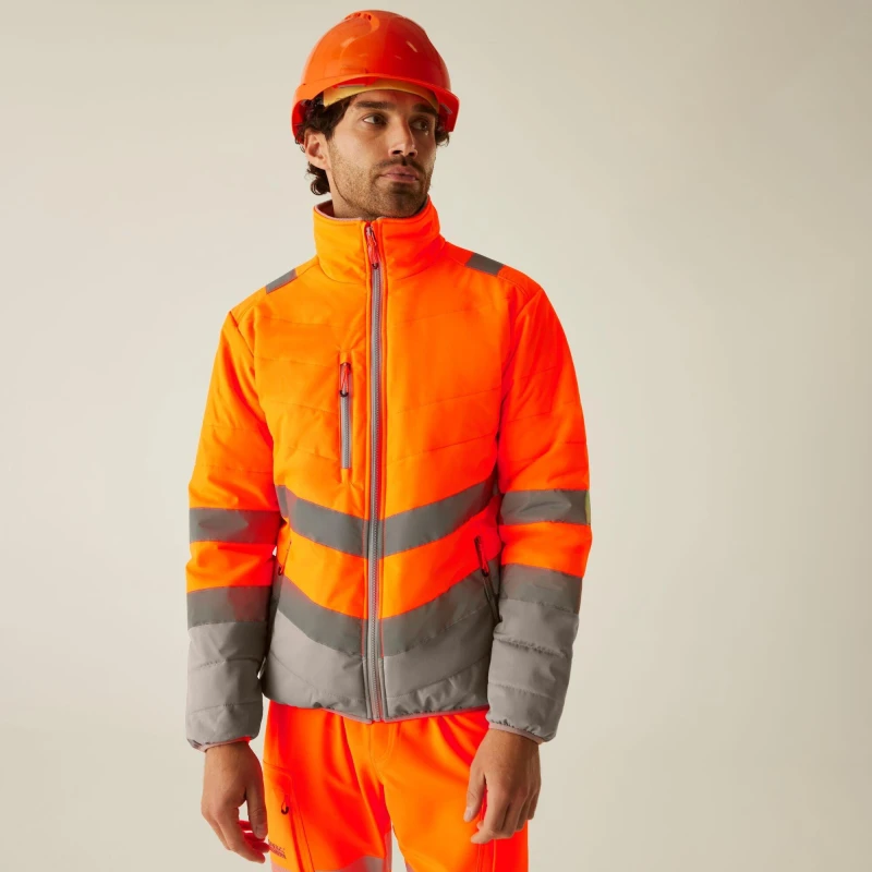 Image of Regatta Hi-Vis 2-Tone Thermal Jacket Orange male S