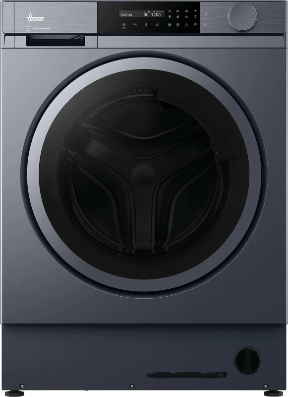 Image of Hoover H-Wash 600 HBSI410CRL8GU-80 Integrated 10KG WiFi Connected Washing Machine with 1400 rpm - Anthracite - A Rated