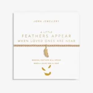 Image of Gold Feathers Appear When Loved Ones Are Near Gold 17.5cm Bracelet 6183